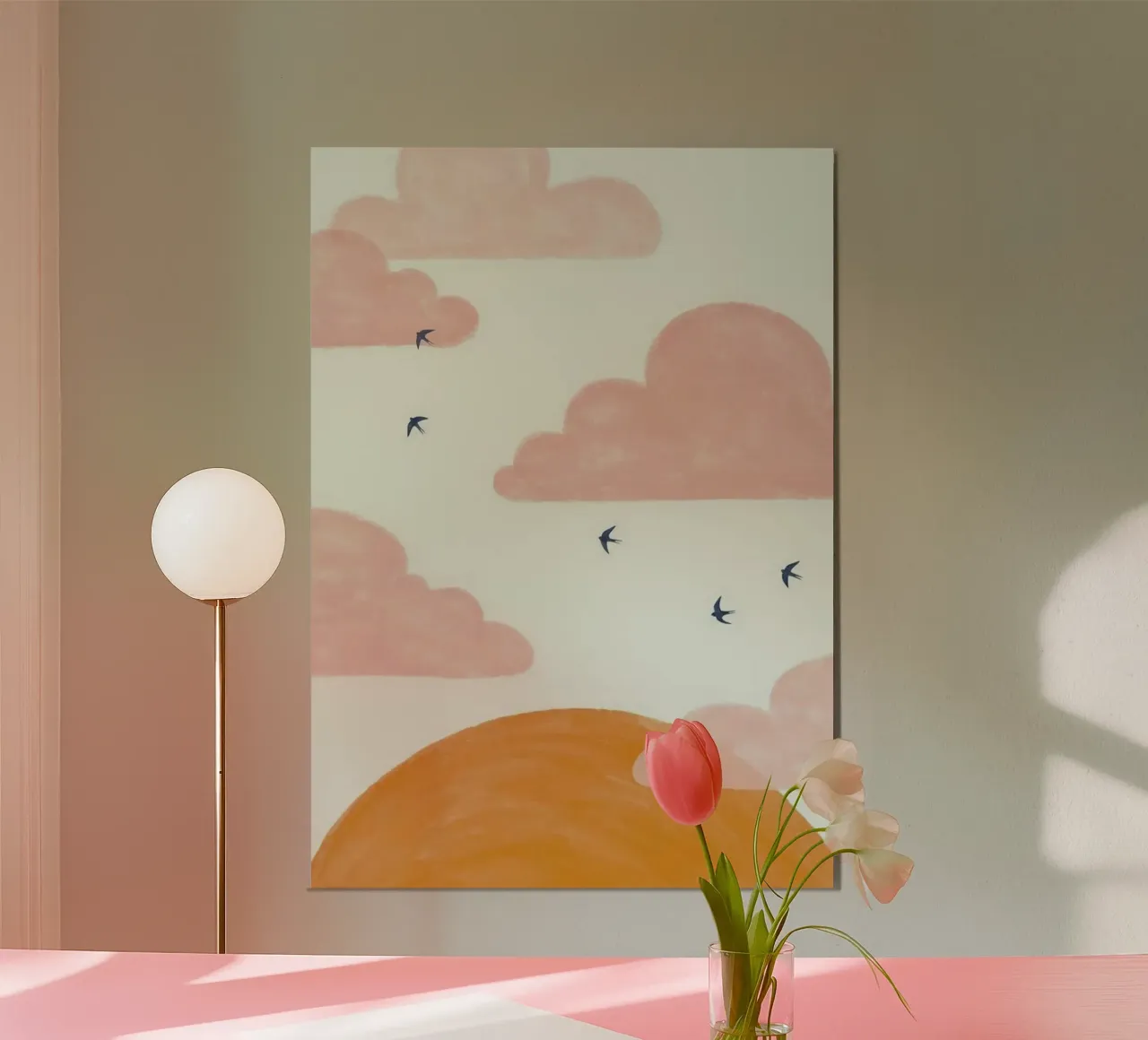 bird fly in cloud poster da panada