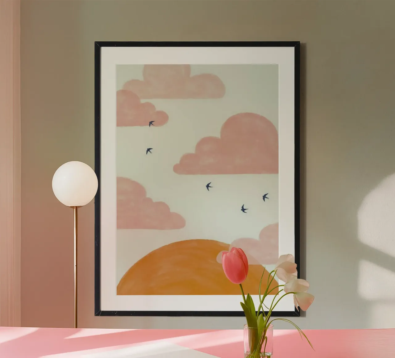 bird fly in cloud poster da panada