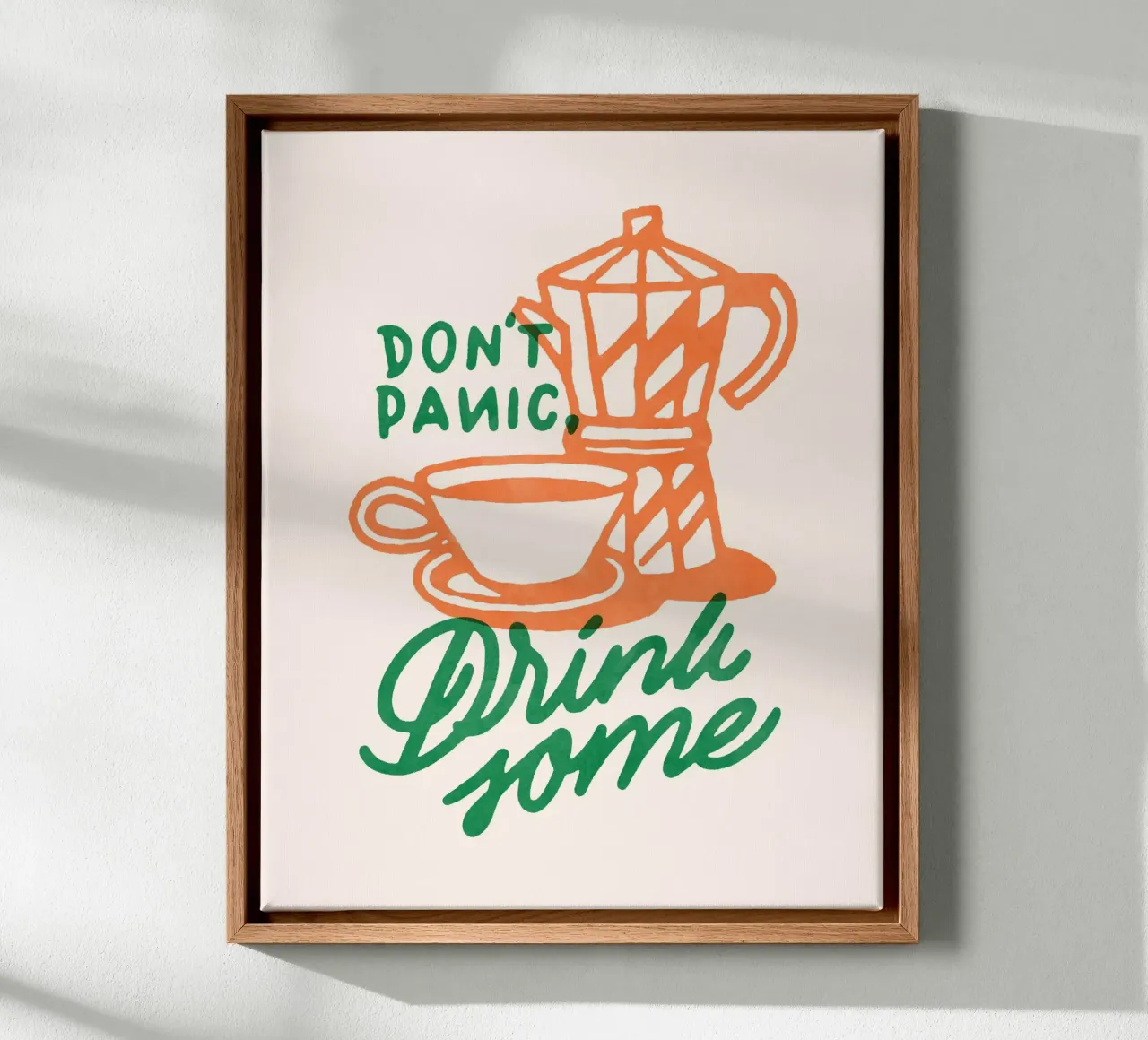 Don't Panik, Drink Some tela con Cornice a cassetta da illusthera