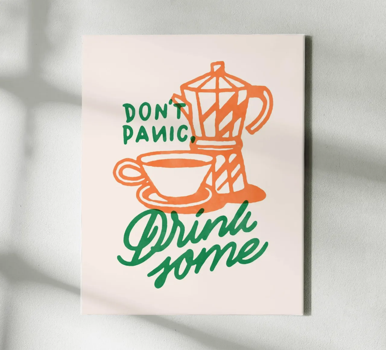 Don't Panik, Drink Some tela con Cornice a cassetta da illusthera
