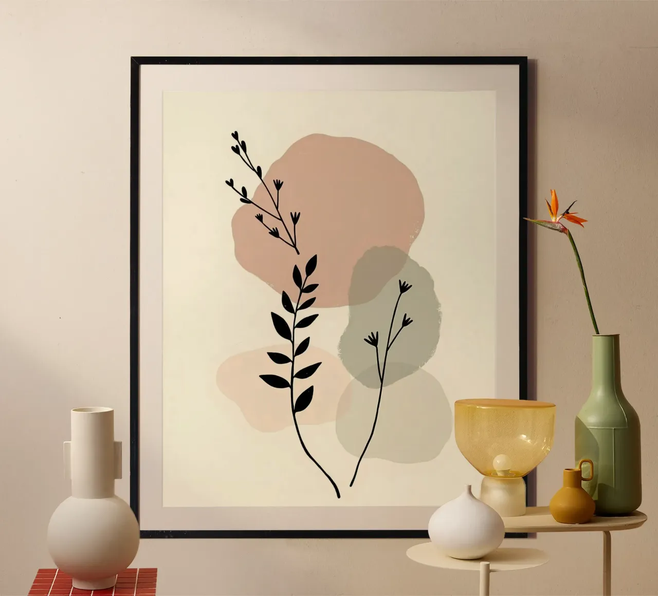 shape and branch flower poster da huminity