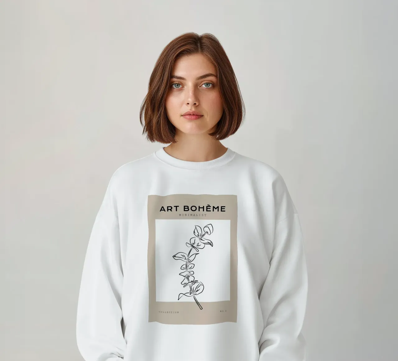 Boho Bohemian 8 Eucalyptus felpa da Boho Print Collection