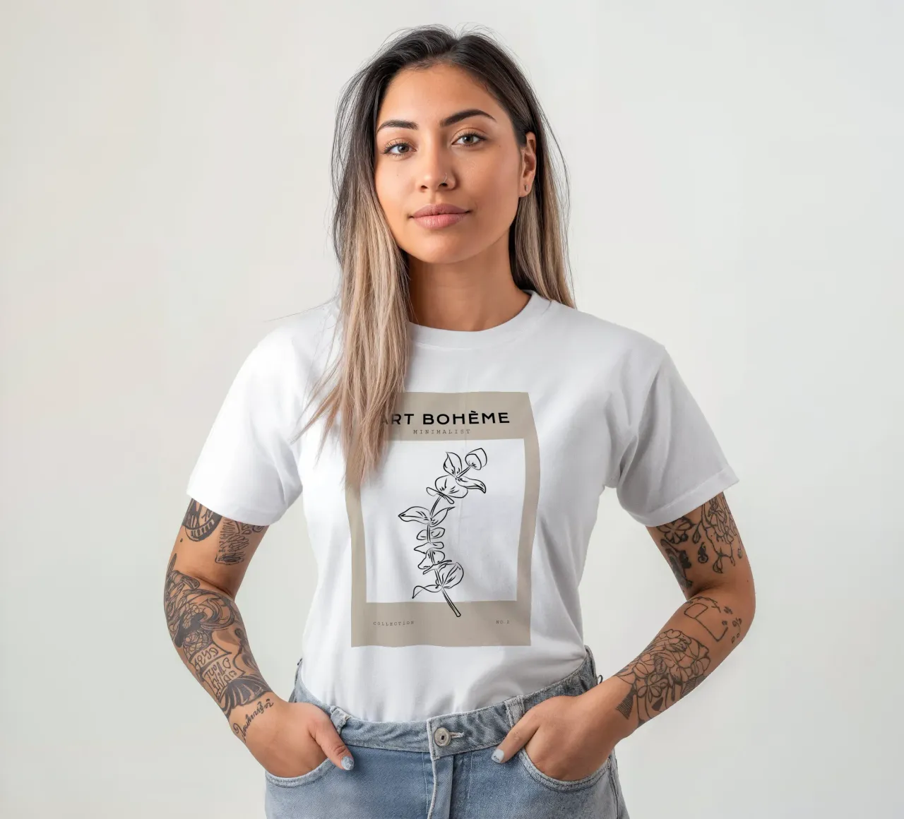 Boho Bohemian 8 Eucalyptus t-shirt da Boho Print Collection