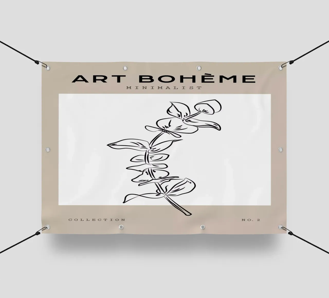 Boho Bohemian 8 Eucalyptus telo in pvc da Boho Print Collection