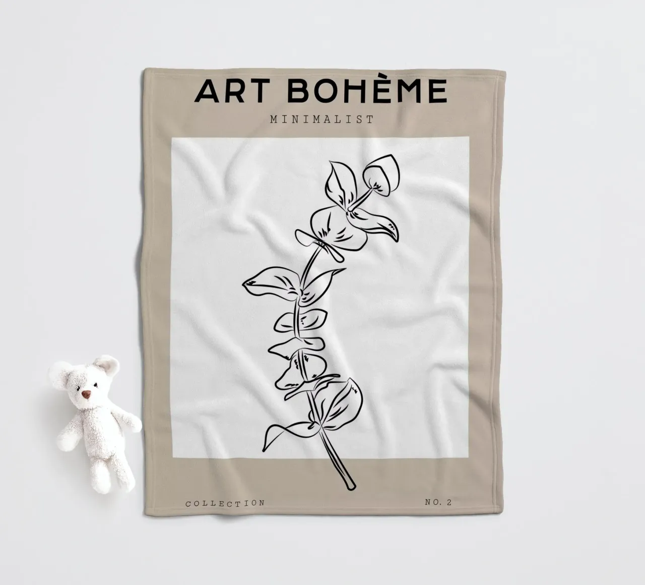 Boho Bohemian 8 Eucalyptus coperta in pile da Boho Print Collection