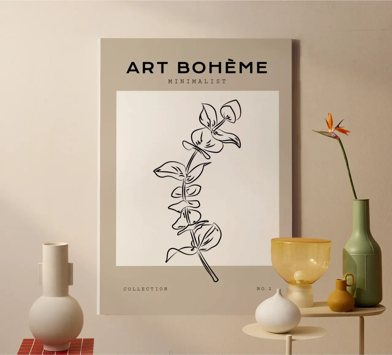 Boho Bohemian 8 Eucalyptus tela da Boho Print Collection