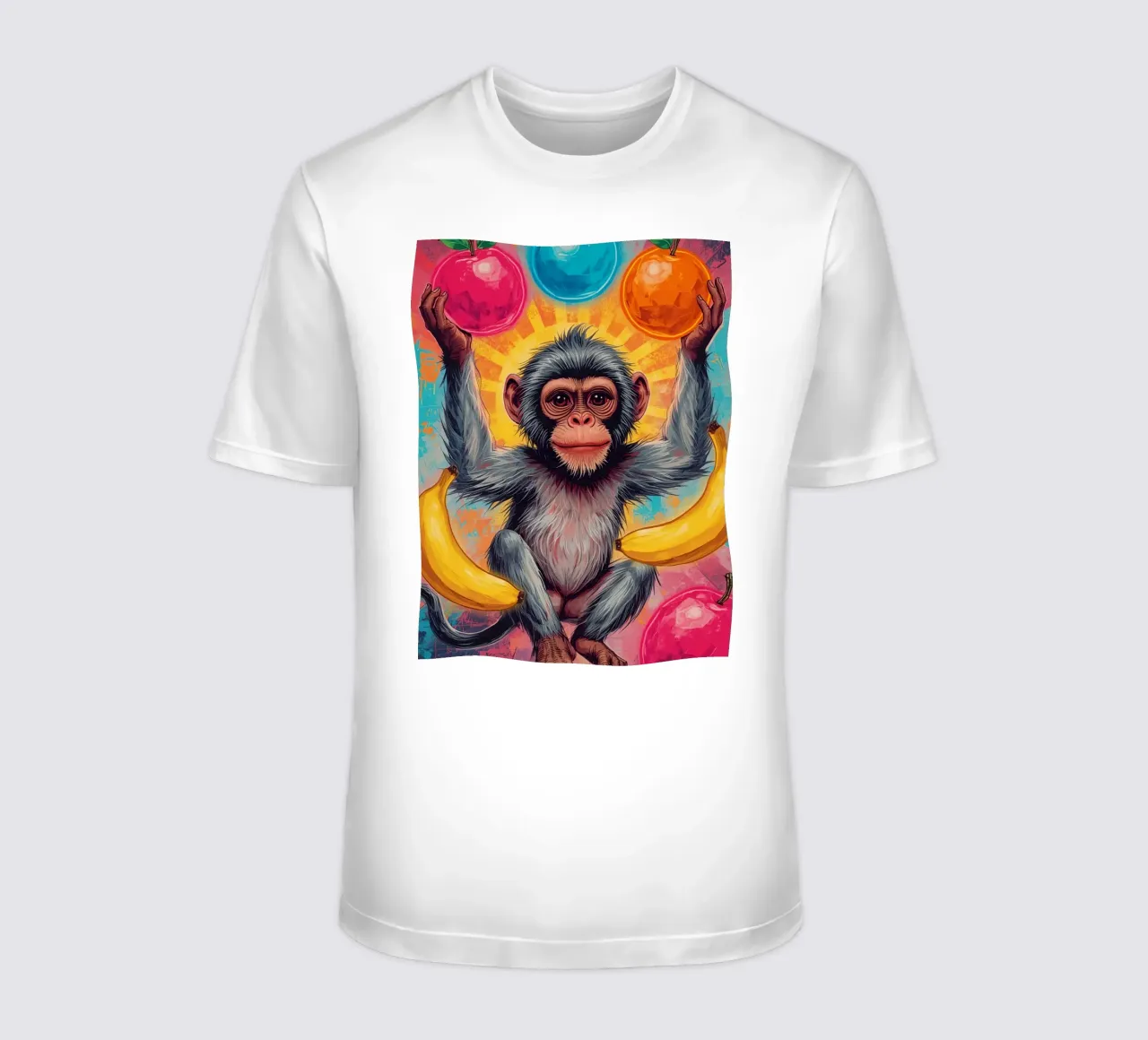 Scimmia con frutta t-shirt da DesignDoodle