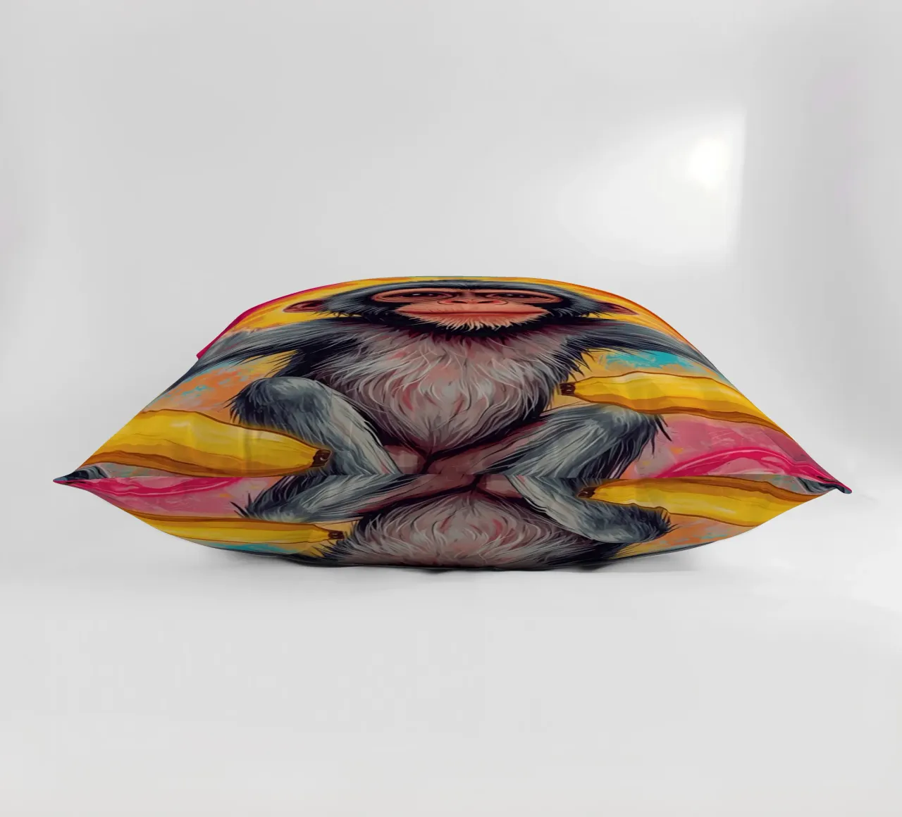 Scimmia con frutta cuscino da DesignDoodle