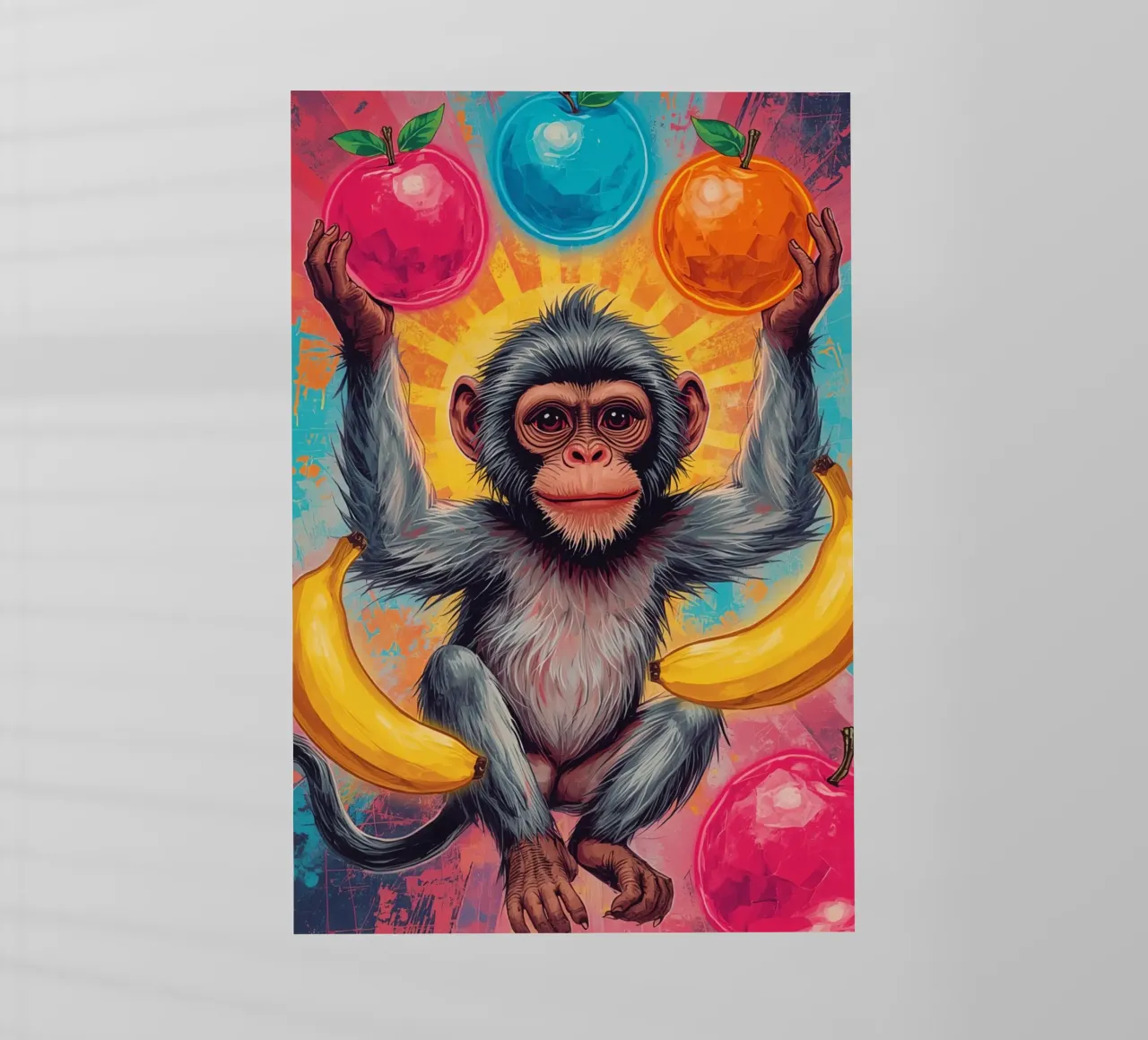 Scimmia con frutta pellicola backlit da DesignDoodle