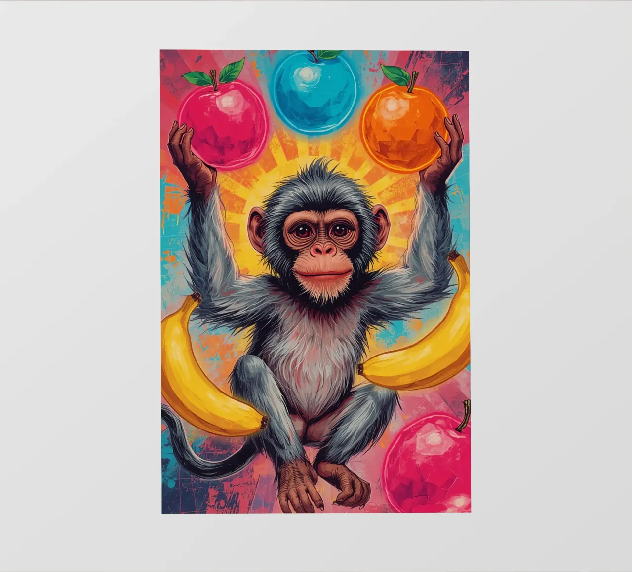 Scimmia con frutta pellicola backlit da DesignDoodle