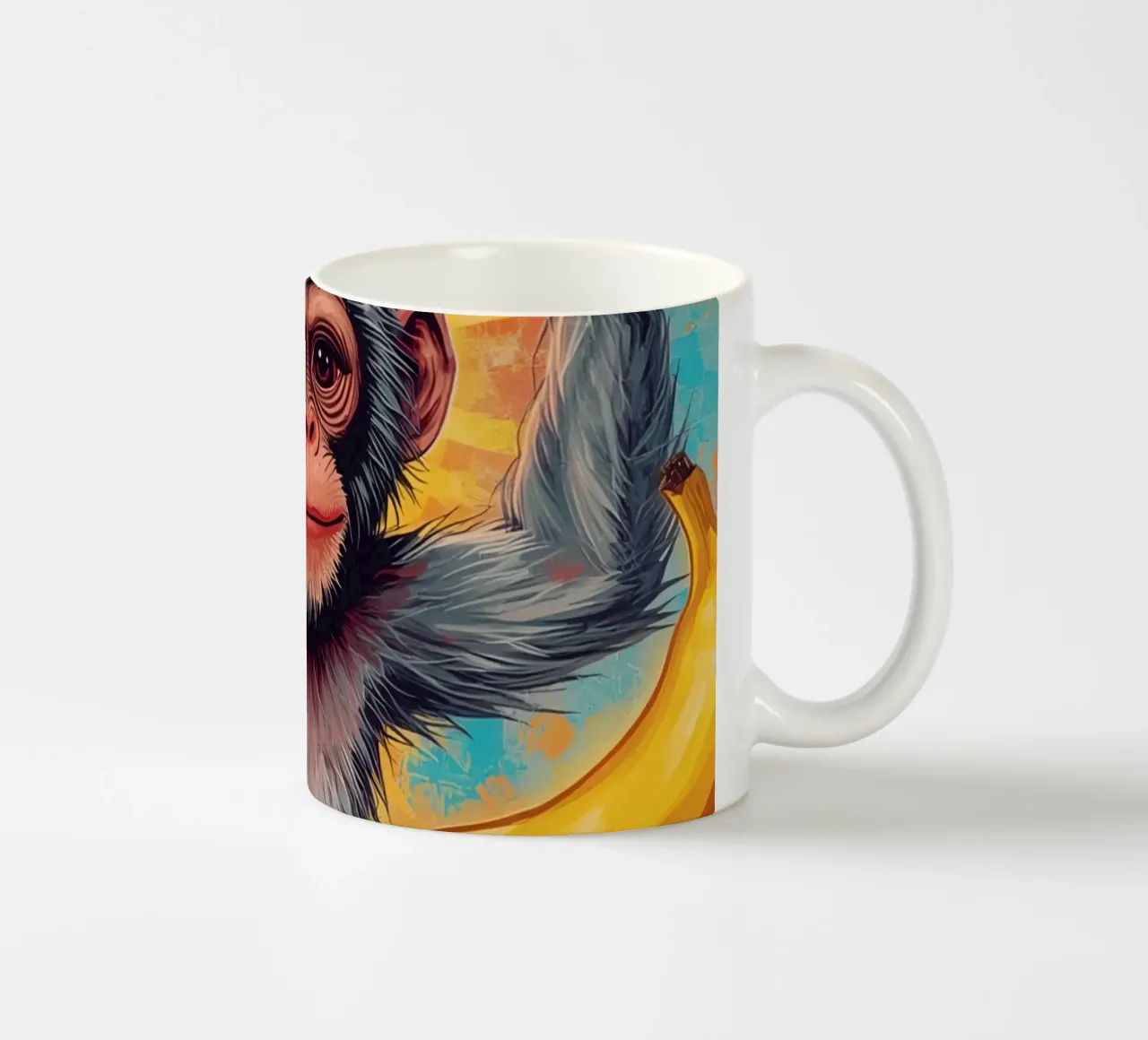Scimmia con frutta tazza in ceramica da DesignDoodle