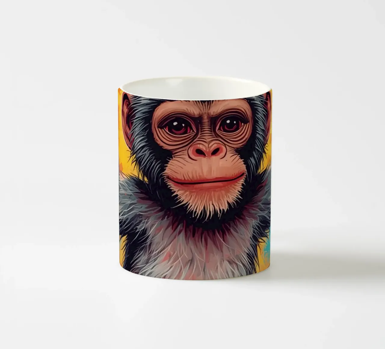 Scimmia con frutta tazza in ceramica da DesignDoodle