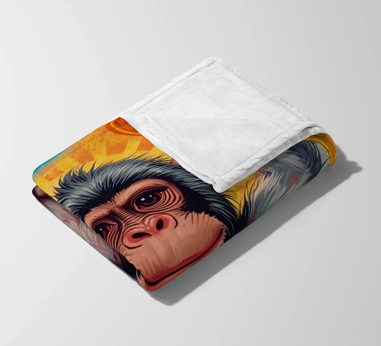 Scimmia con frutta coperta in pile da DesignDoodle