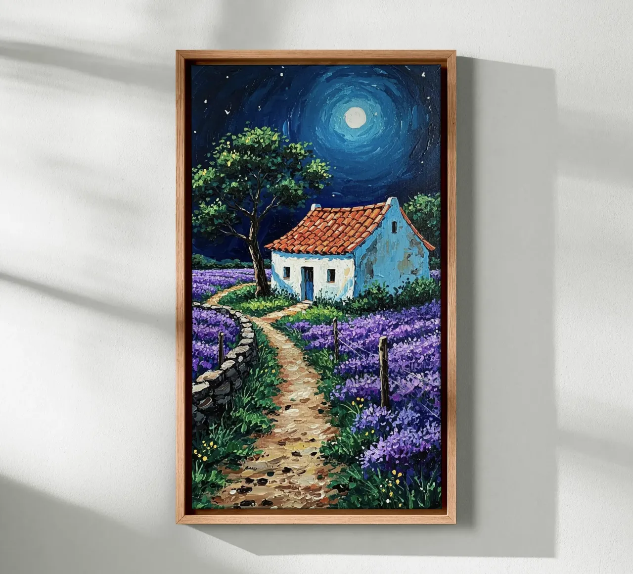 curve way home canvas with Floater frame by sunity