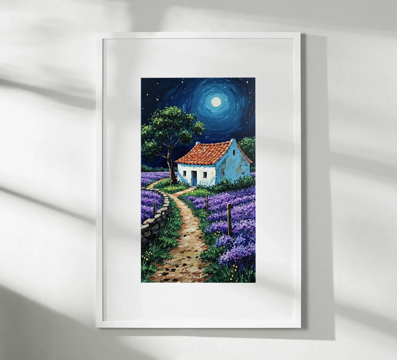 curve way home poster con telaio in legno da sunity
