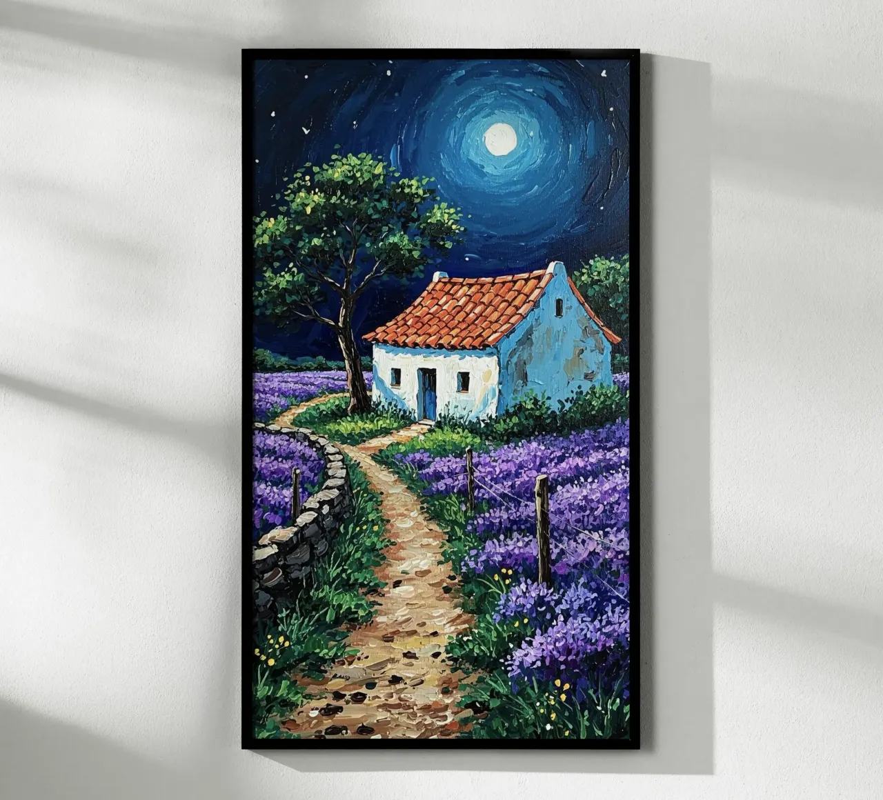 curve way home poster con telaio in legno da sunity