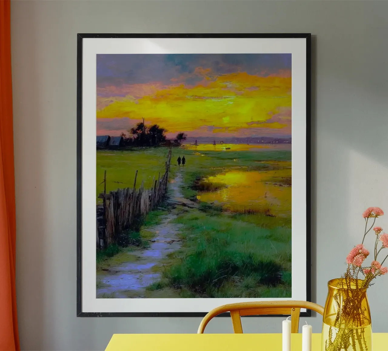sunset field poster da firmana