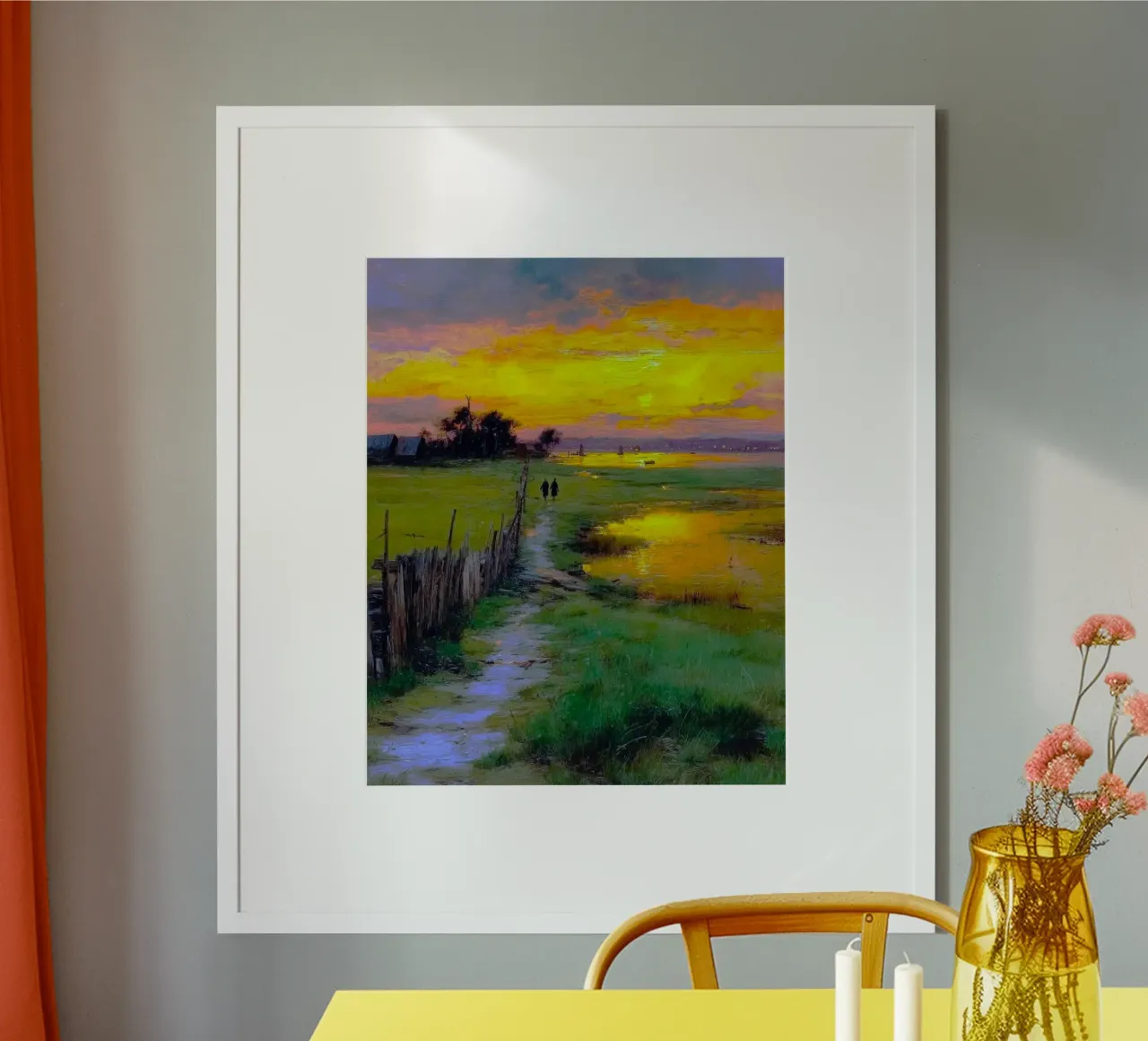 sunset field poster da firmana
