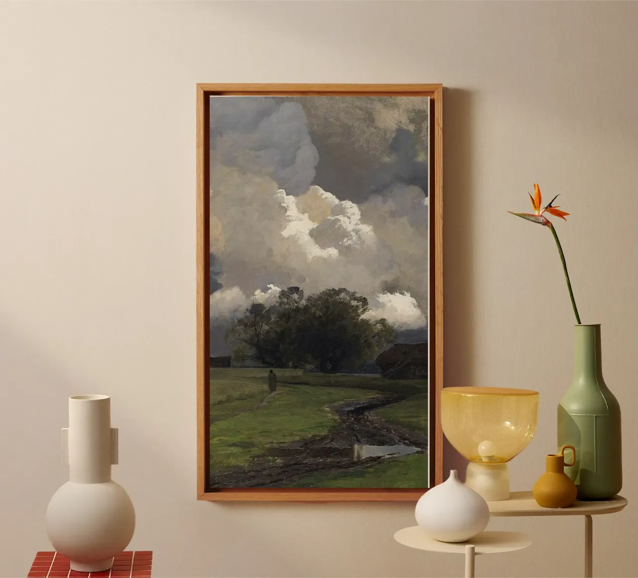 scene draw nature tela con Cornice a cassetta da sunity