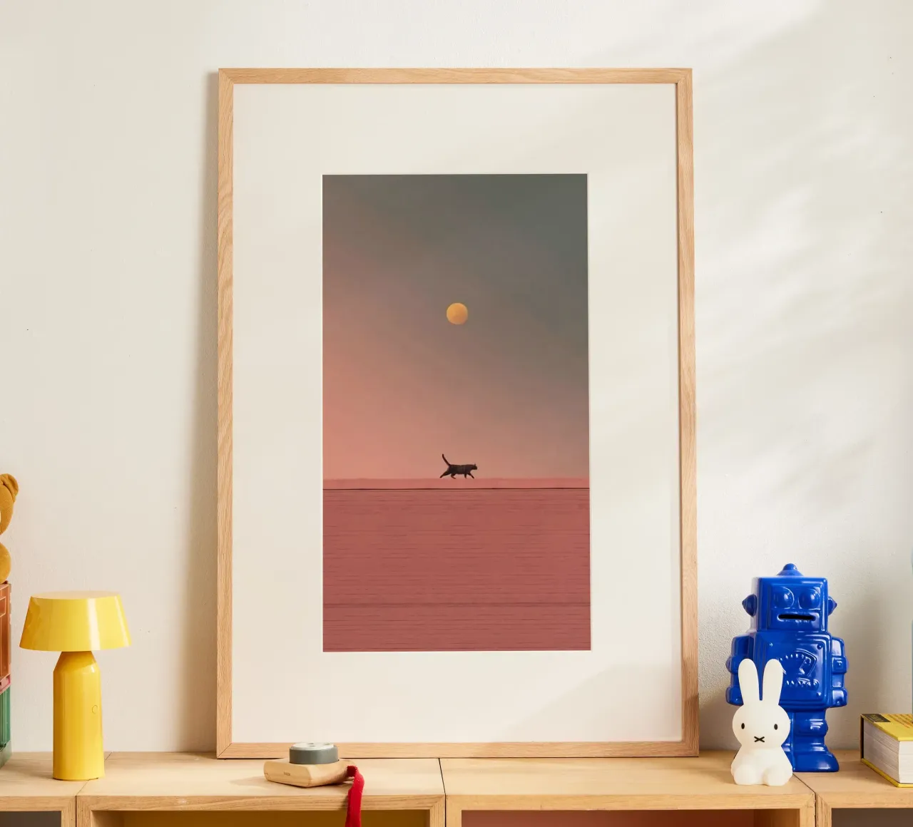 cat walking on wall poster da firmana