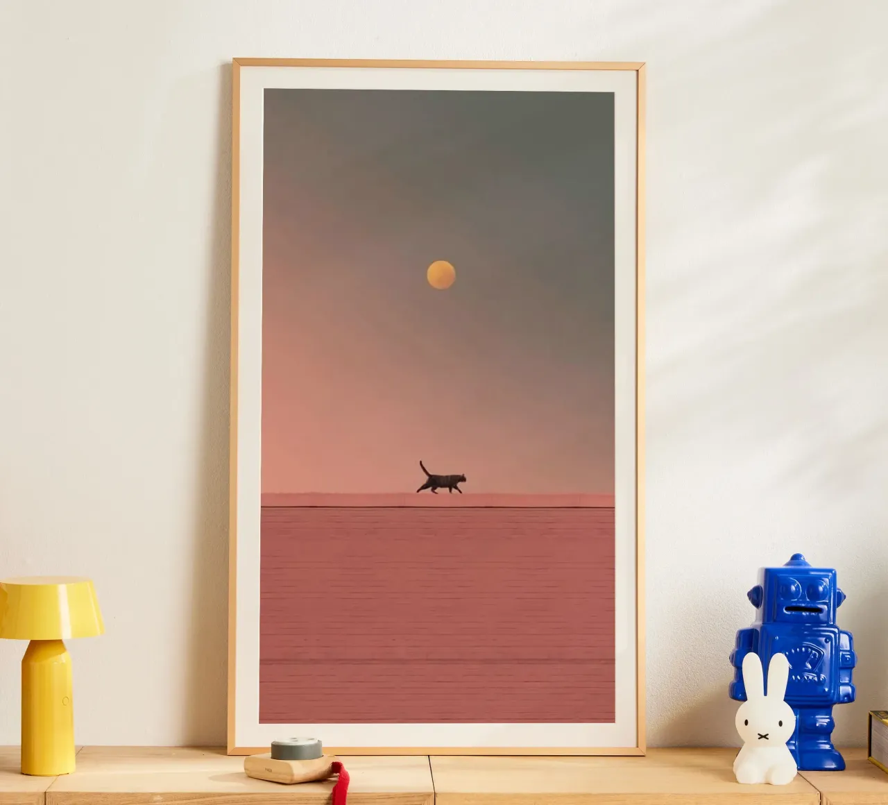 cat walking on wall poster da firmana