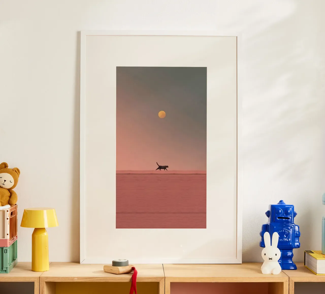 cat walking on wall poster da firmana