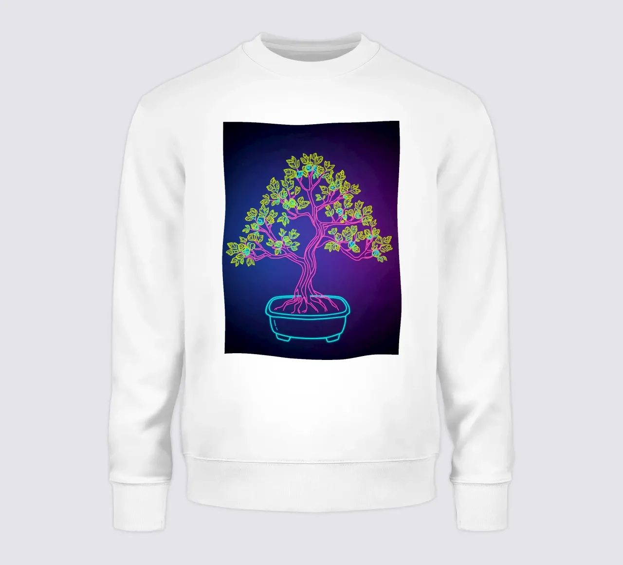 Bonsai al neon in vaso felpa da DesignDoodle