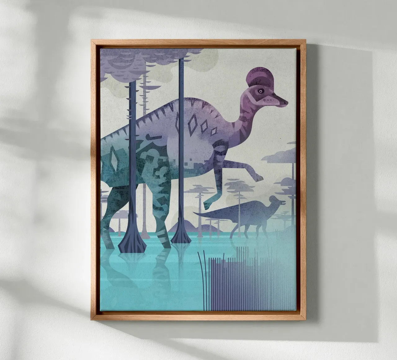 Corythosaurus tela con Cornice a cassetta da David Jackson
