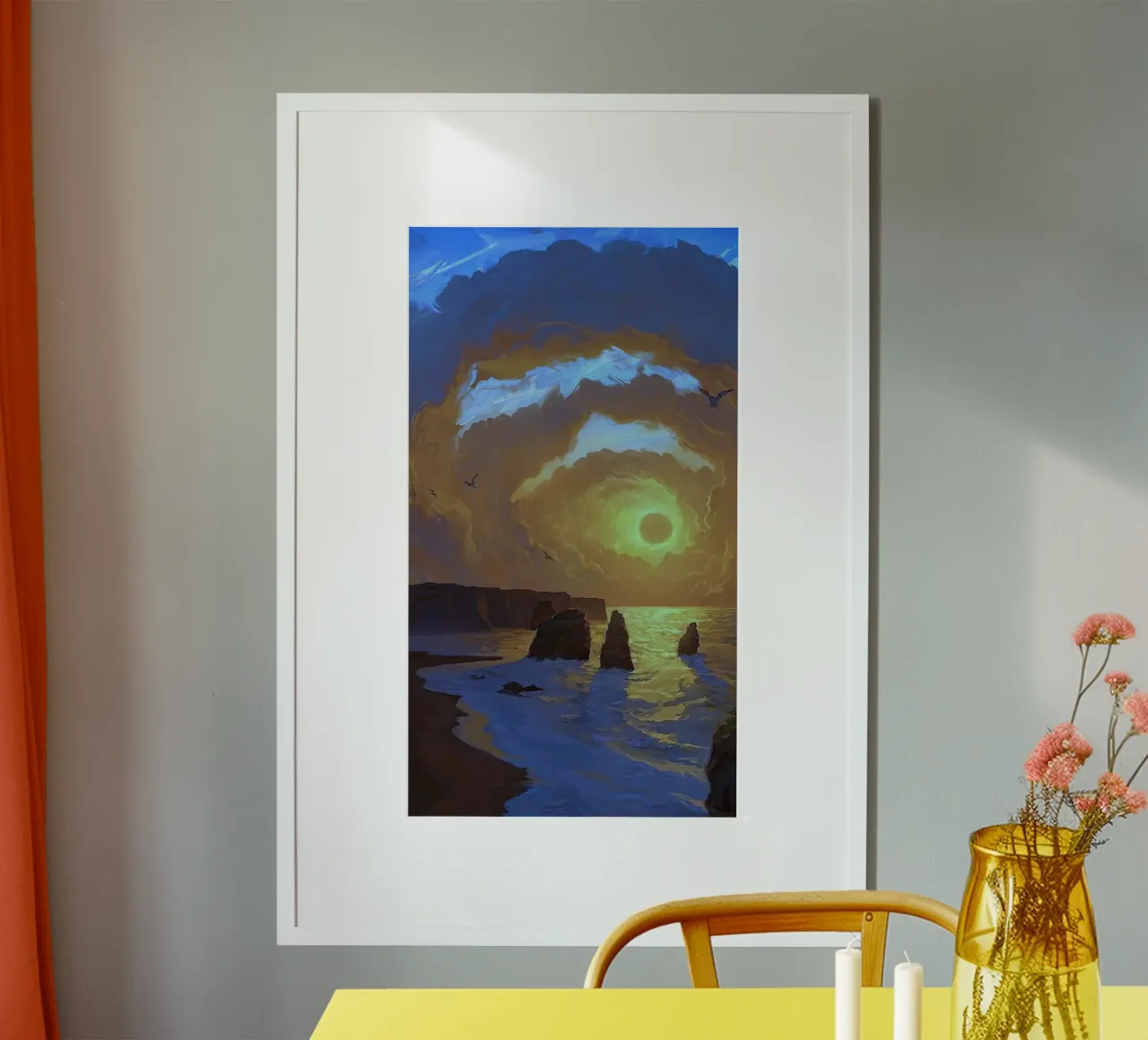 sunset in the beach poster da sunity