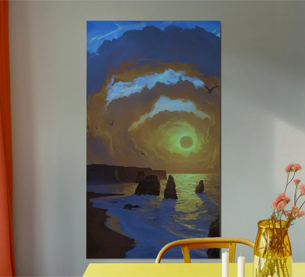 sunset in the beach poster da sunity