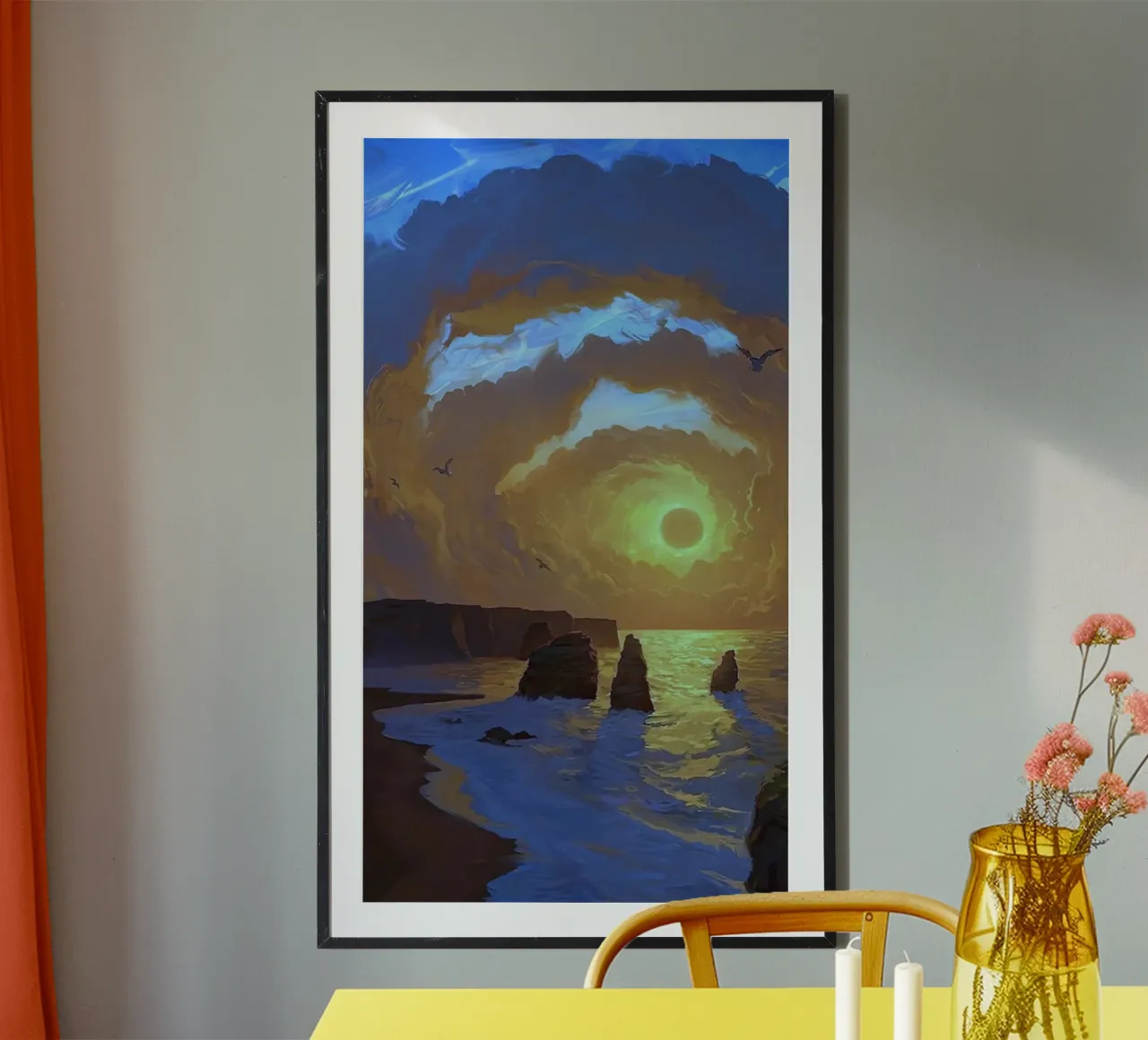 sunset in the beach poster da sunity