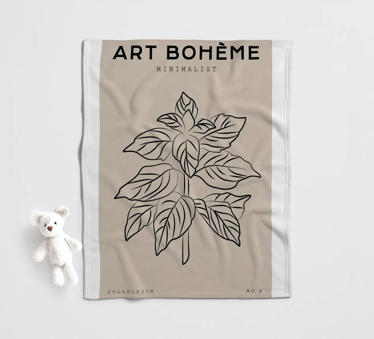 Boho Bohemian 8 Mint coperta in pile da Boho Print Collection