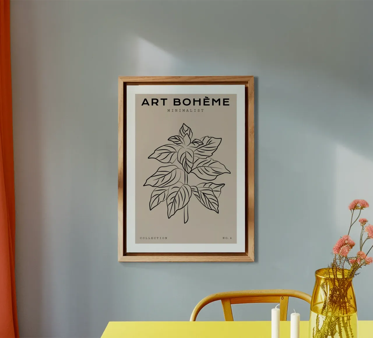 Boho Bohemian 8 Mint alluminio dibond da Boho Print Collection