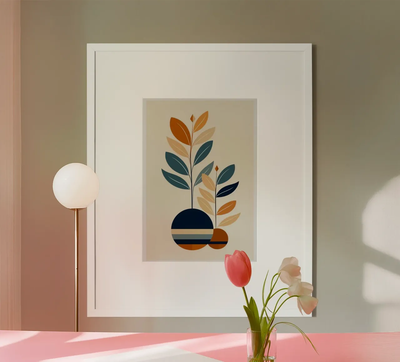 circle vase and branch poster da firmana