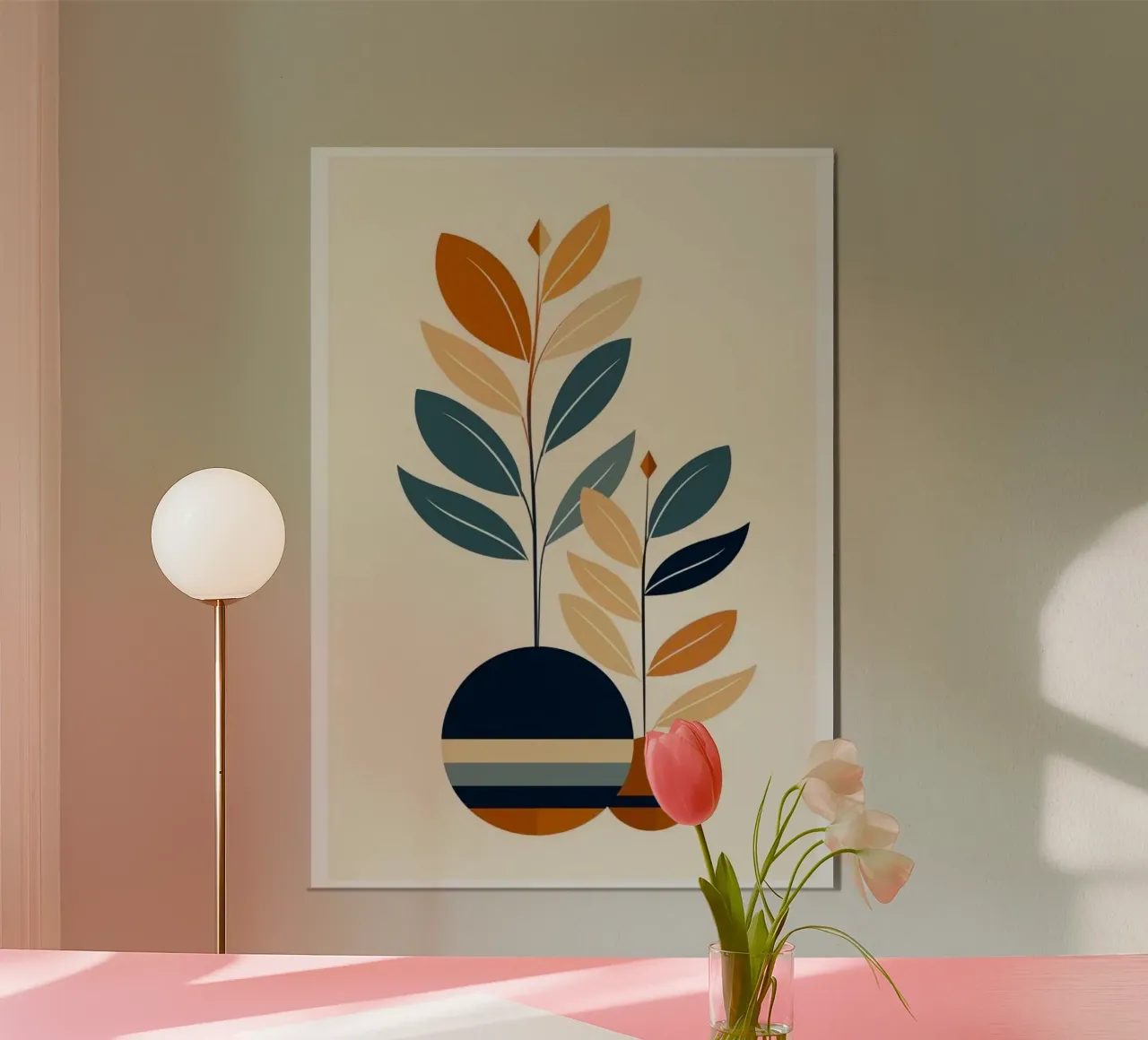 circle vase and branch poster da firmana