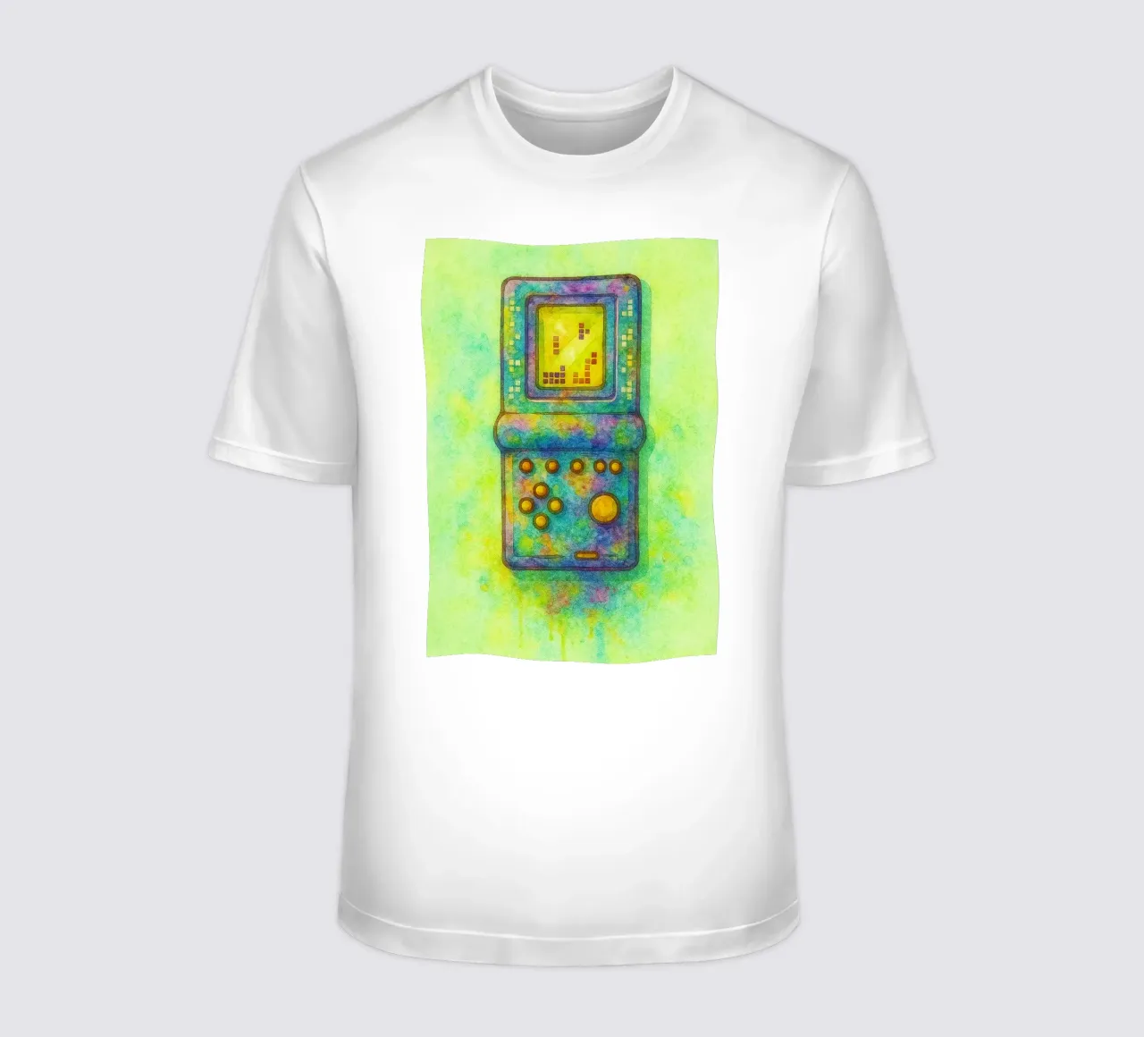 gioco del tetris vecchio dipinto d'epoca t-shirt da kroocoot