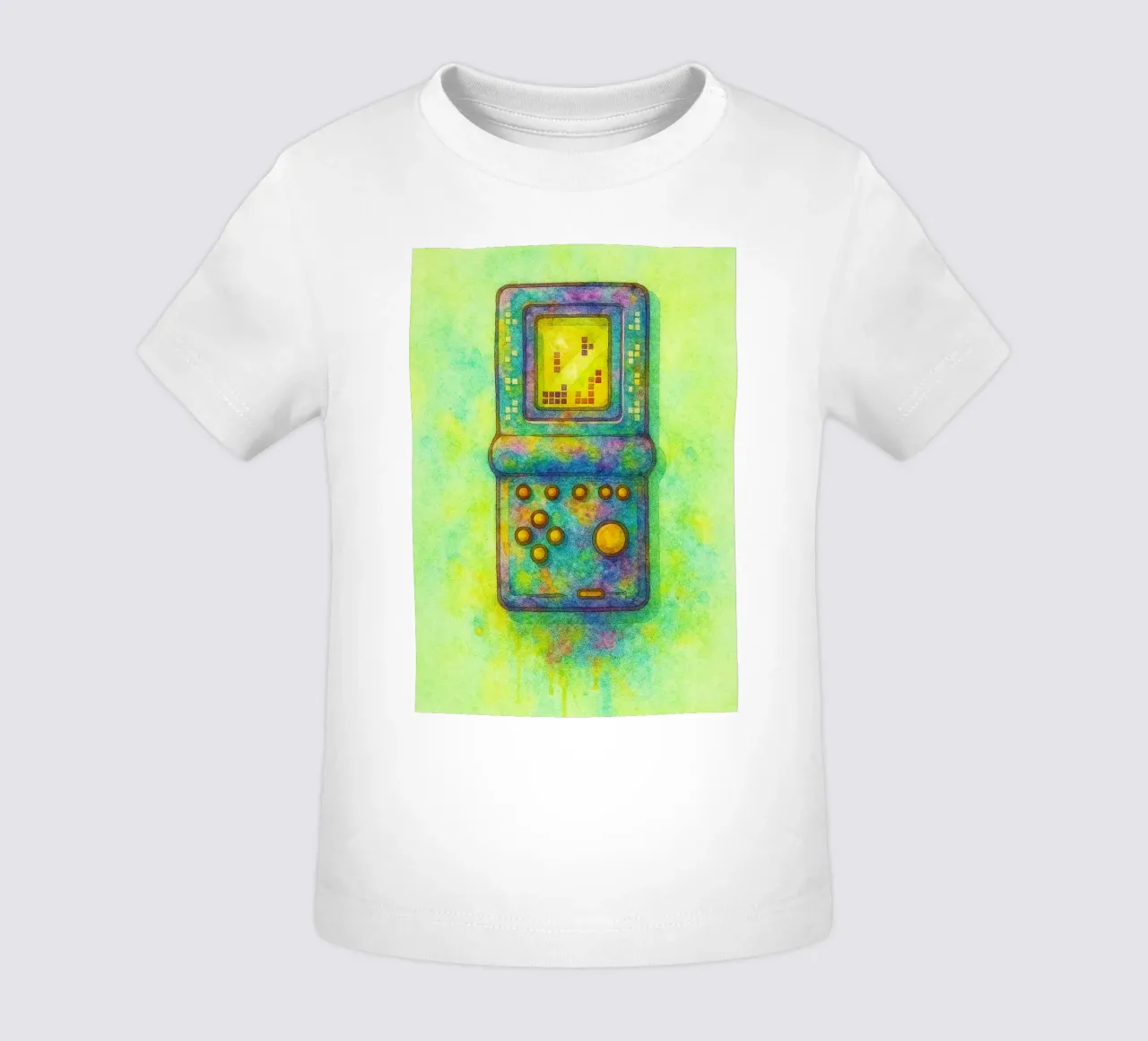 gioco del tetris vecchio dipinto d'epoca maglietta neonato da kroocoot