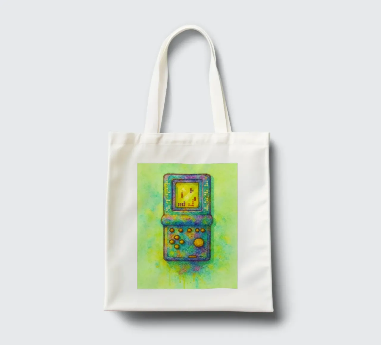 gioco del tetris vecchio dipinto d'epoca borsa in juta da kroocoot
