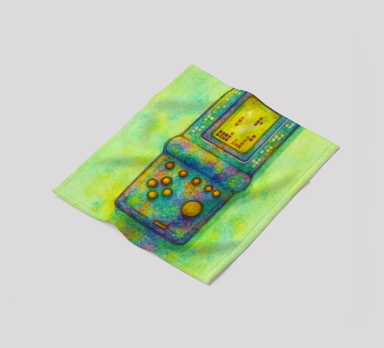 gioco del tetris vecchio dipinto d'epoca coperta in pile da kroocoot