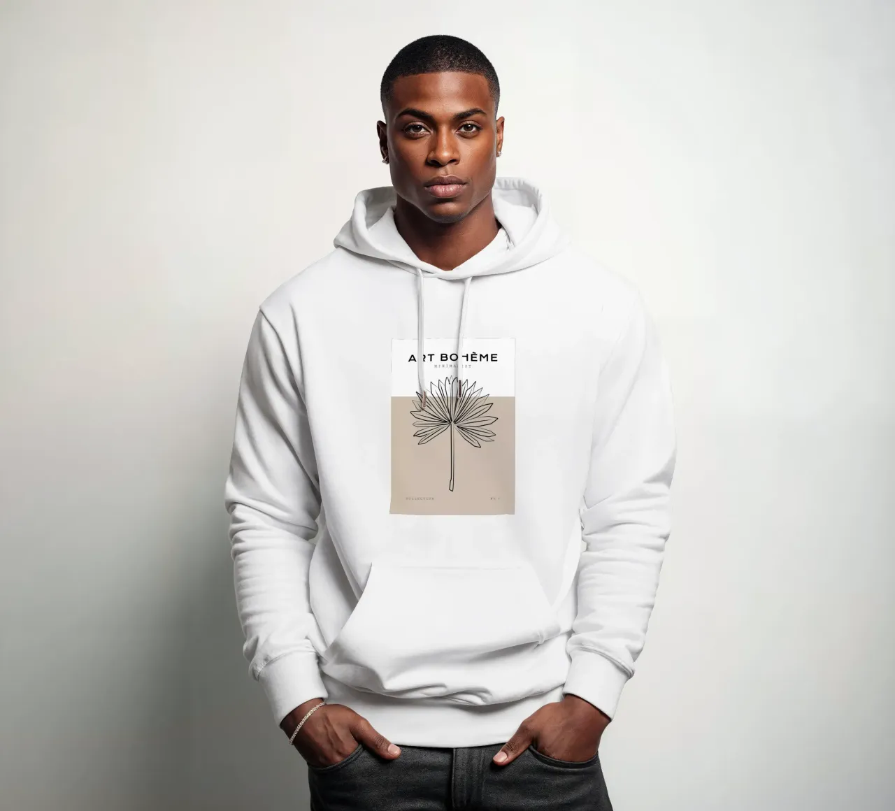 Boho Bohemian 8 Palm felpa con cappuccio da Boho Print Collection