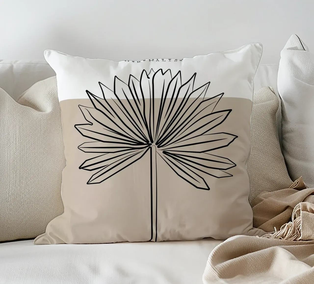 Boho Bohemian 8 Palm cuscino da Boho Print Collection