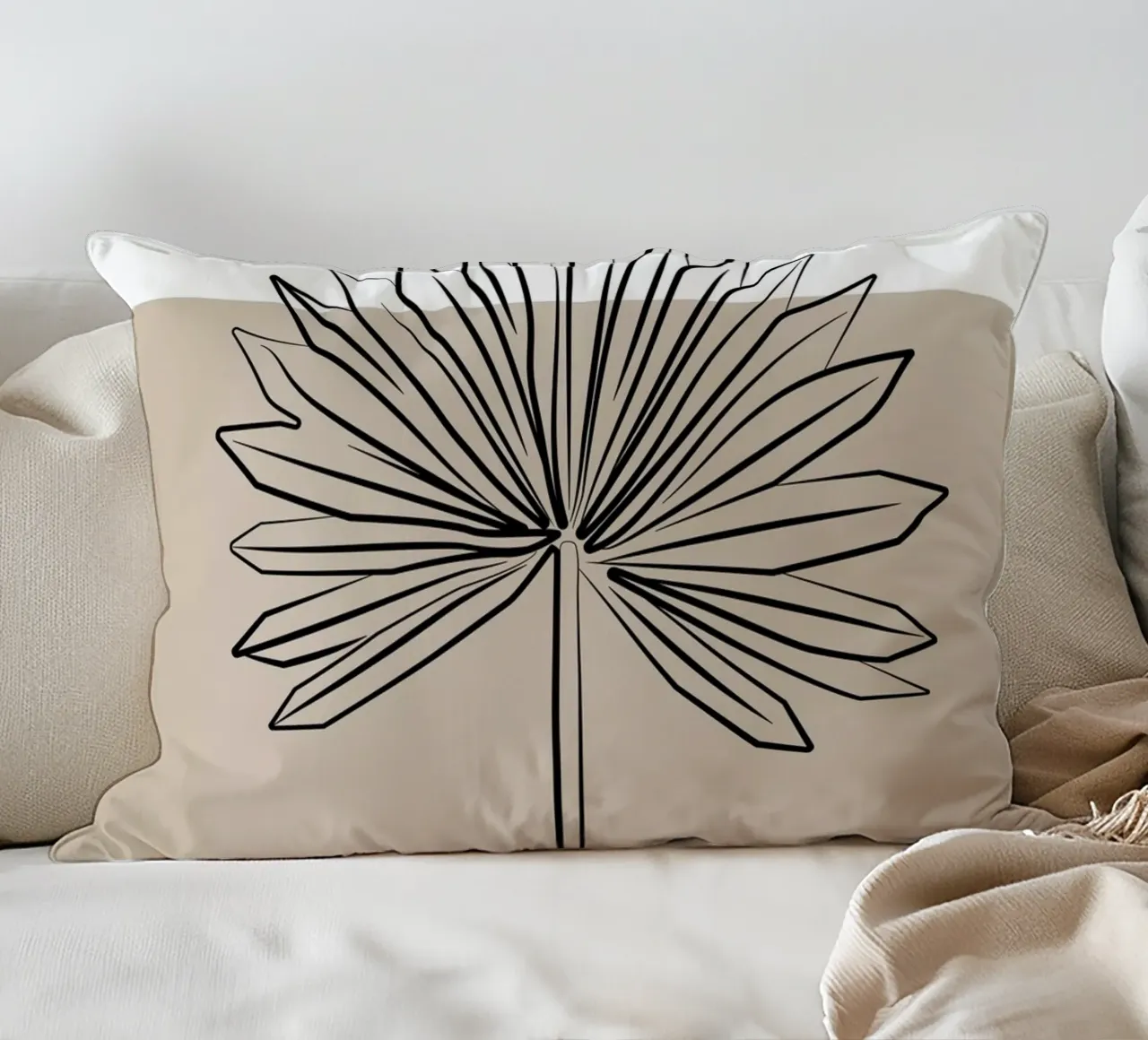 Boho Bohemian 8 Palm cuscino da Boho Print Collection