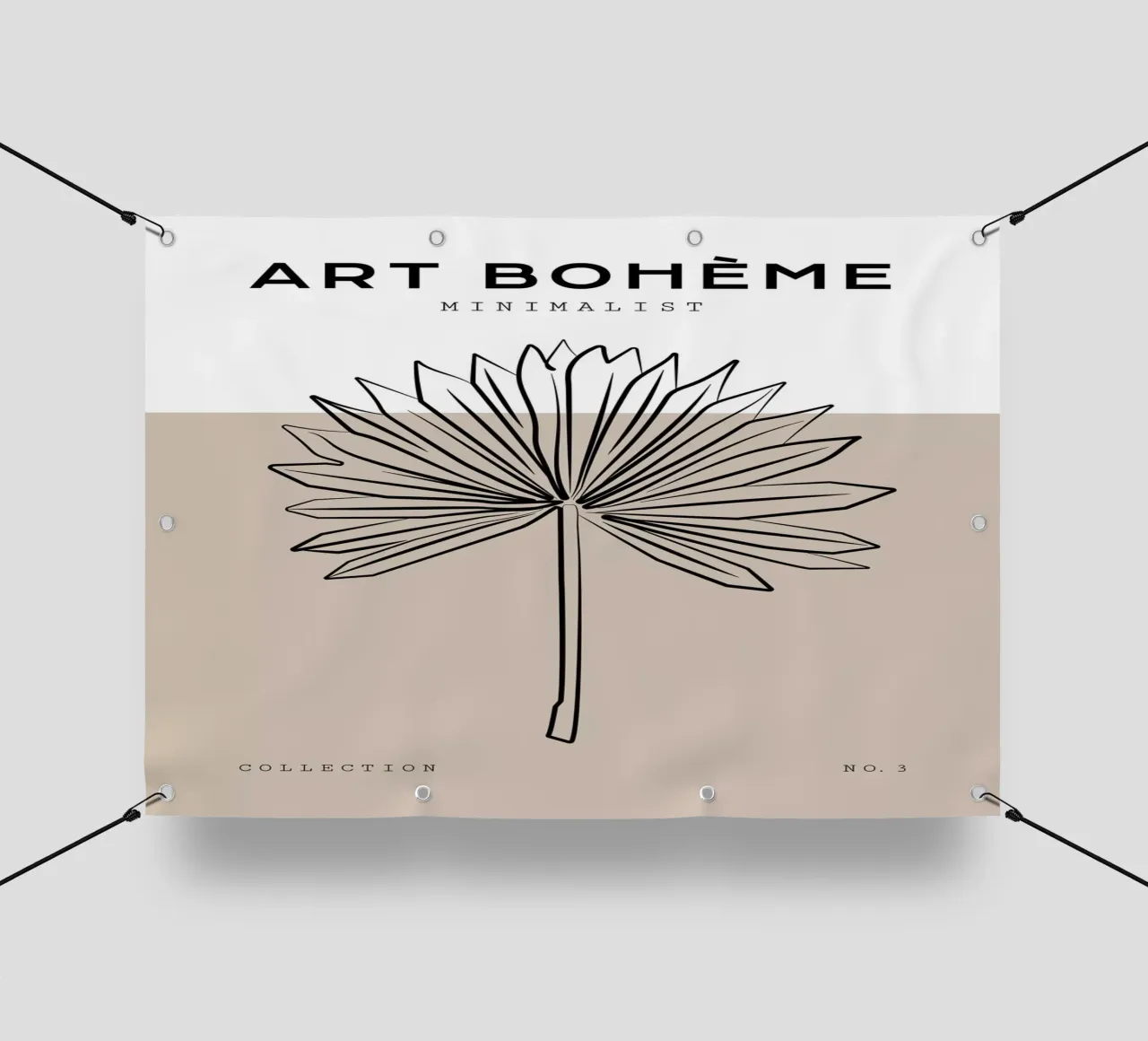 Boho Bohemian 8 Palm telo in pvc da Boho Print Collection