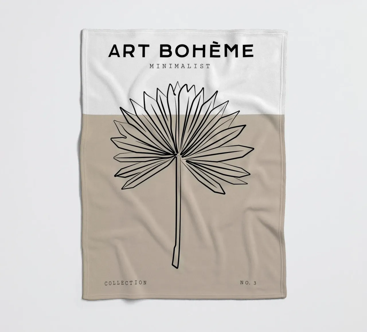 Boho Bohemian 8 Palm coperta in pile da Boho Print Collection