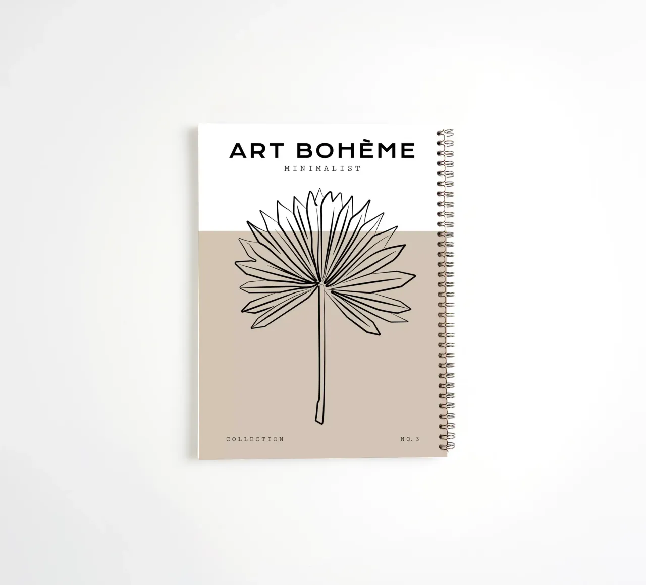 Boho Bohemian 8 Palm spiral notebook by Boho Print Collection