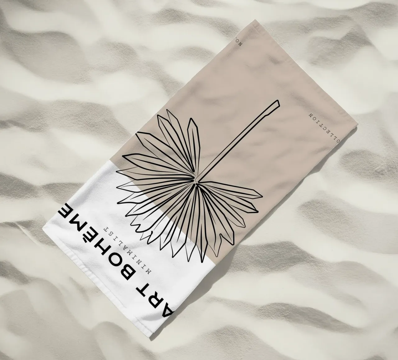 Boho Bohemian 8 Palm telo mare da Boho Print Collection