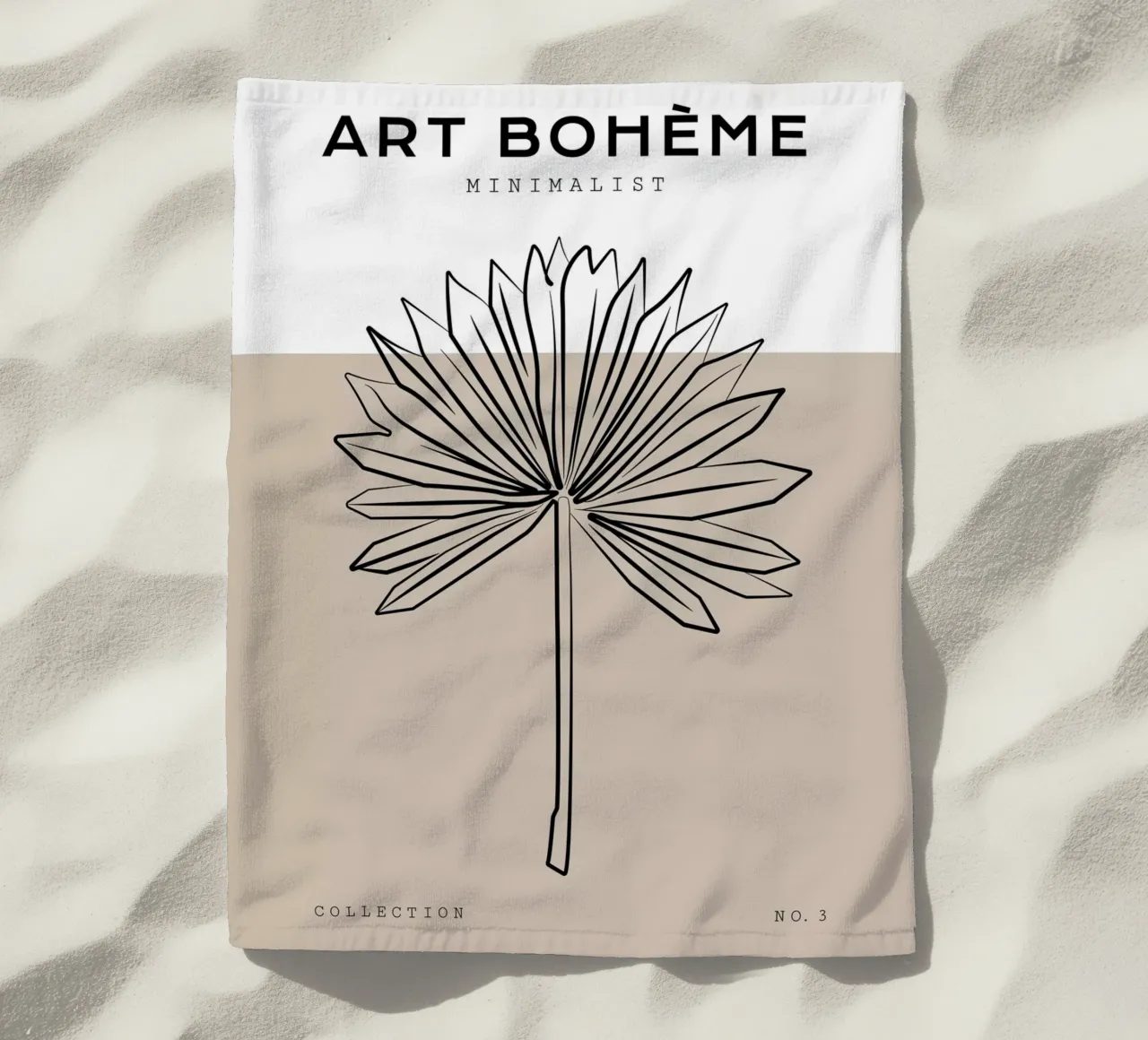 Boho Bohemian 8 Palm telo mare da Boho Print Collection