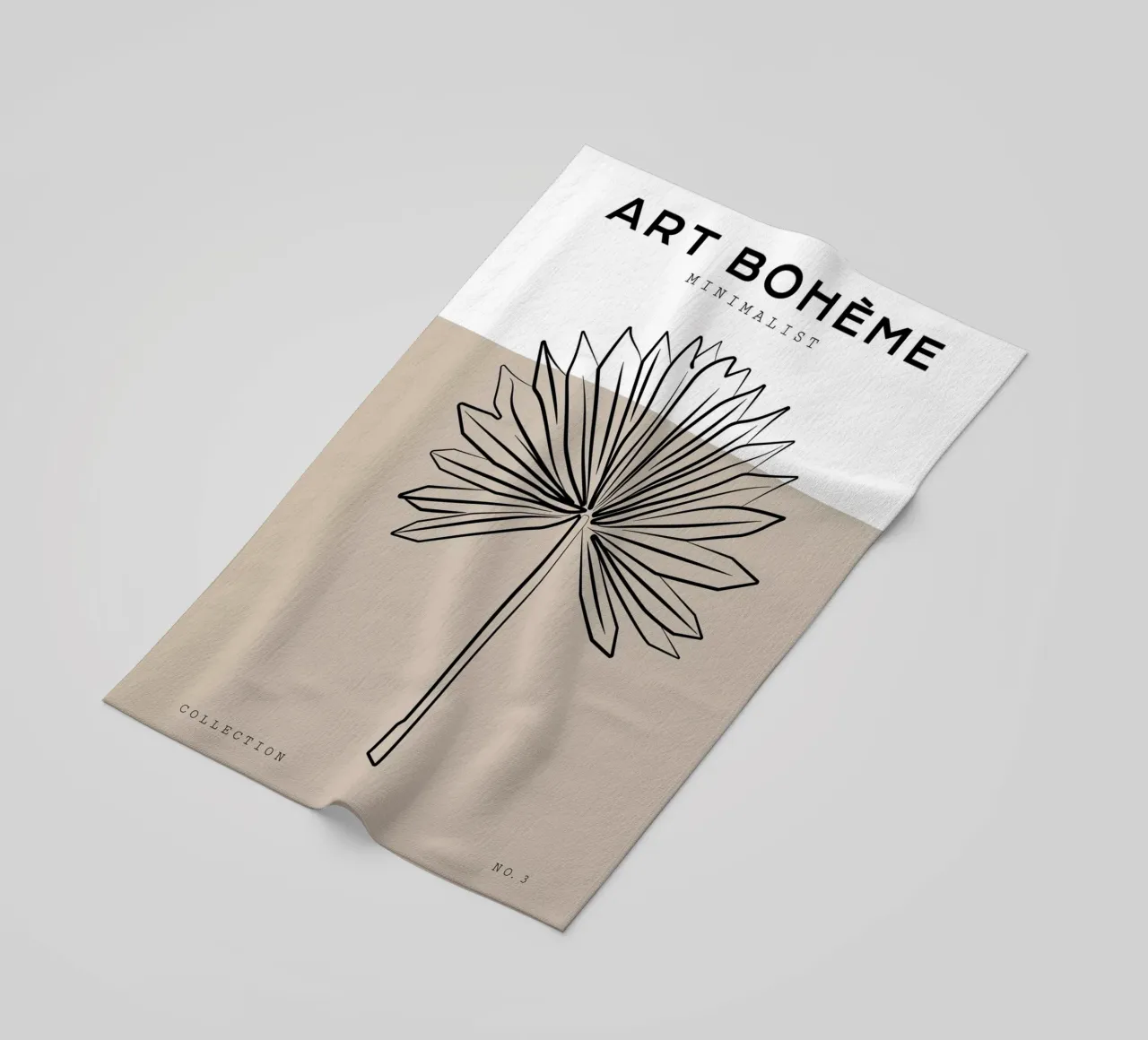 Boho Bohemian 8 Palm telo mare da Boho Print Collection