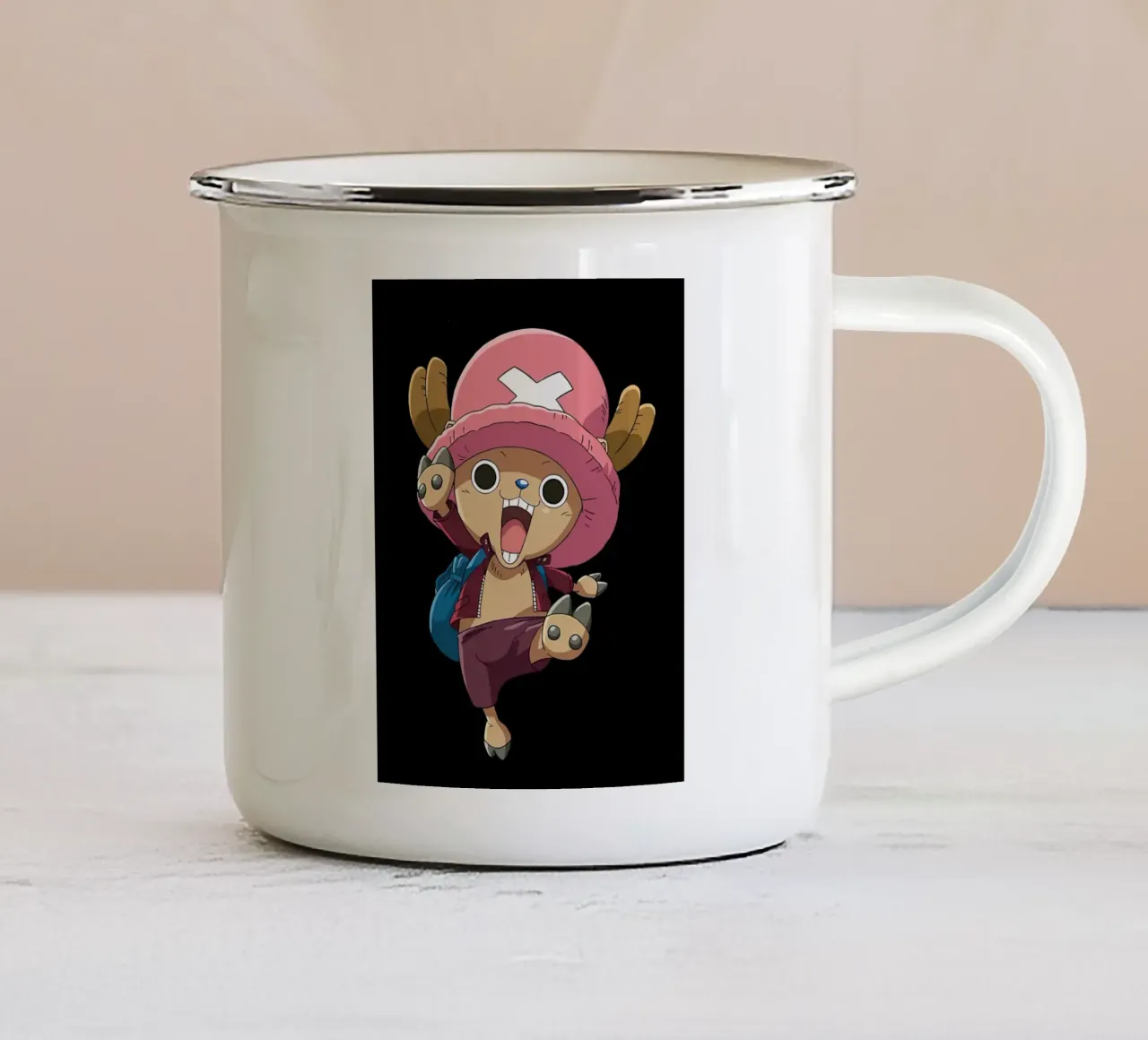 Chopper One Piece tazza in smalto da Dumery Art