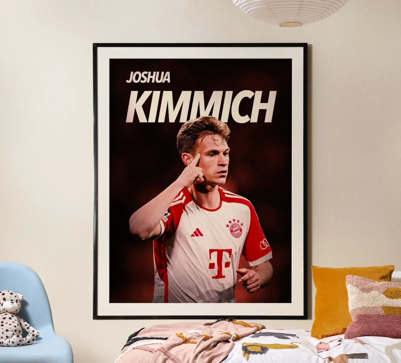 Joshua Kimmich poster con telaio in plastica da Dumery Art